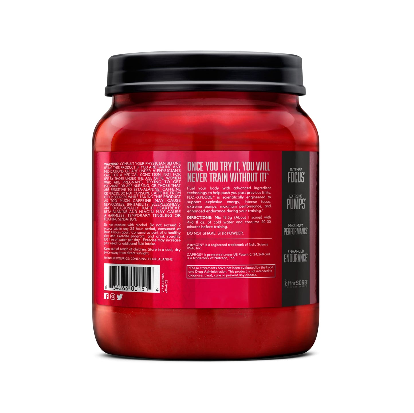 BSN N.O.-XPLODE Pre Workout Supplement with Creatine, Beta-Alanine, and Energy BSNBuy Supplements Australia