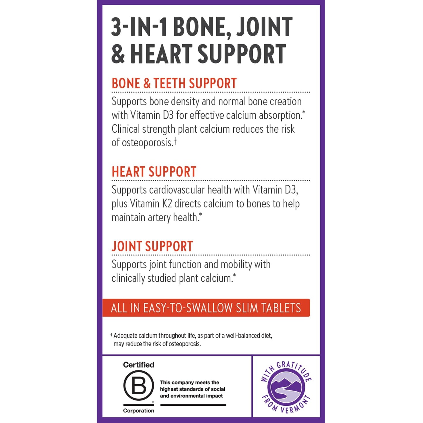 New Chapter Calcium Supplement - Bone Strength Plant-Based USDA Organic Calcium with Magnesium, Vitamin D3+K2, for Bone Health & Joint Mobility, Heart Support