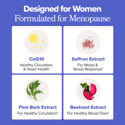 O Positiv MENO Heart + Blood Pressure Support Capsules – Daily Support for Healthy Circulation, Stress Management & Blood Pressure – with CoQ10, Beets, Pine Bark & Saffron – 30 Servings O PositivBuy Supplements Australia