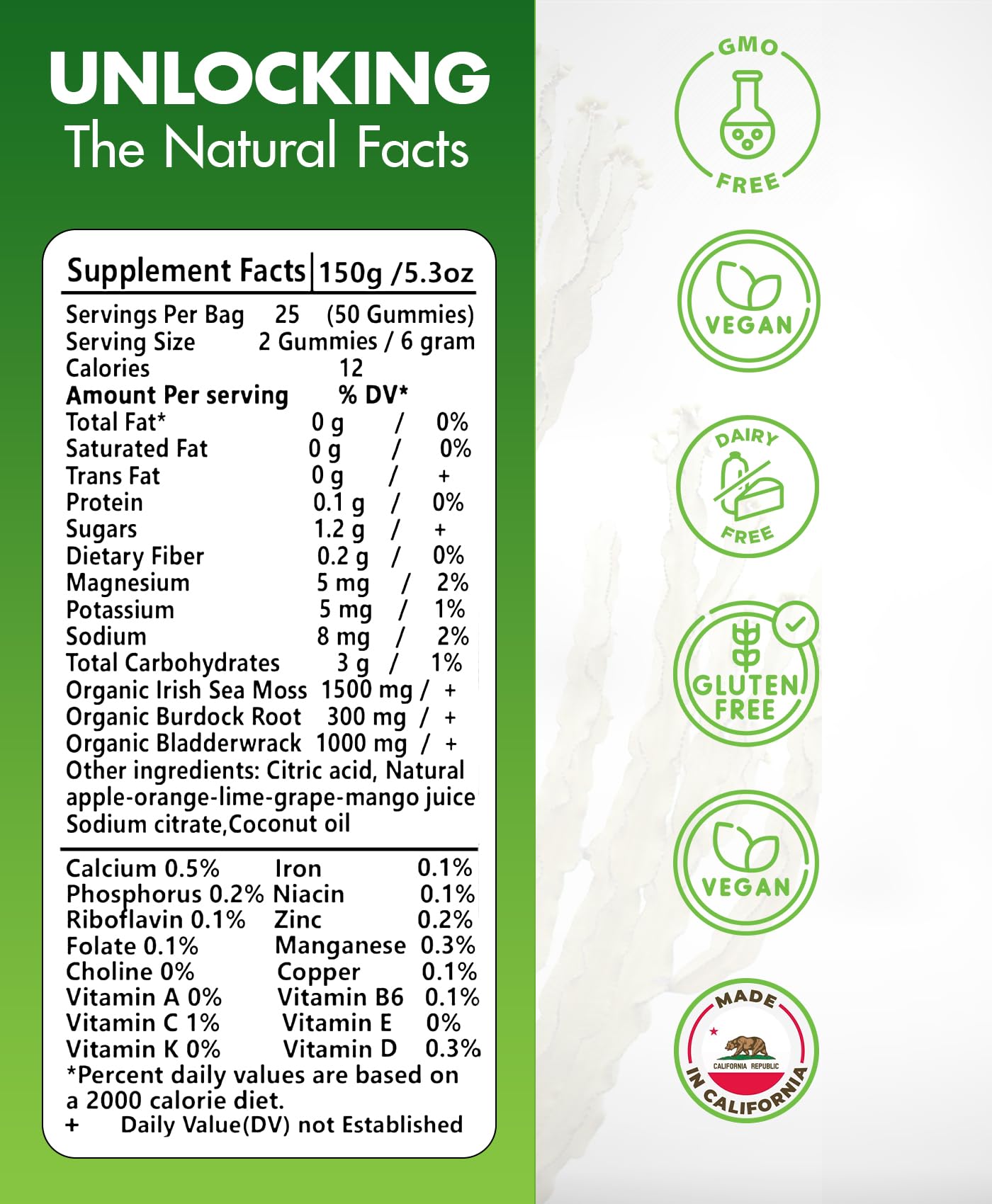 BIO VITALICA Sea Moss Gummies – with Bladderwrack & Burdock Root – Wildcrafted Gel + Powder – Vegan, Keto, Non-GMO, Gluten-Free – Fruity Mineral-Rich Gummies – 50 Count (3 Pack) BIO VITALICABuy Supplements Australia