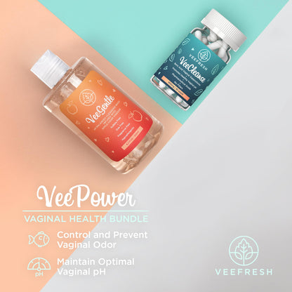 VeePower Lite - Vaginal Health Bundle - Control and Prevent Vaginal Odor - Includes VeeGentle VeeFreshBuy Supplements Australia