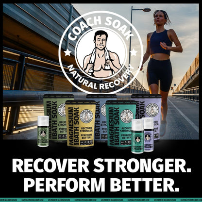Coach Soak Magnesium Cream with MSM in Pump Bottle - Natural Recovery Cream with Magnesium Chloride & Menthol - Fast-Absorbing for Muscles & Joints, Cooling Menthol, 3.4oz Coach SoakBuy Supplements Australia