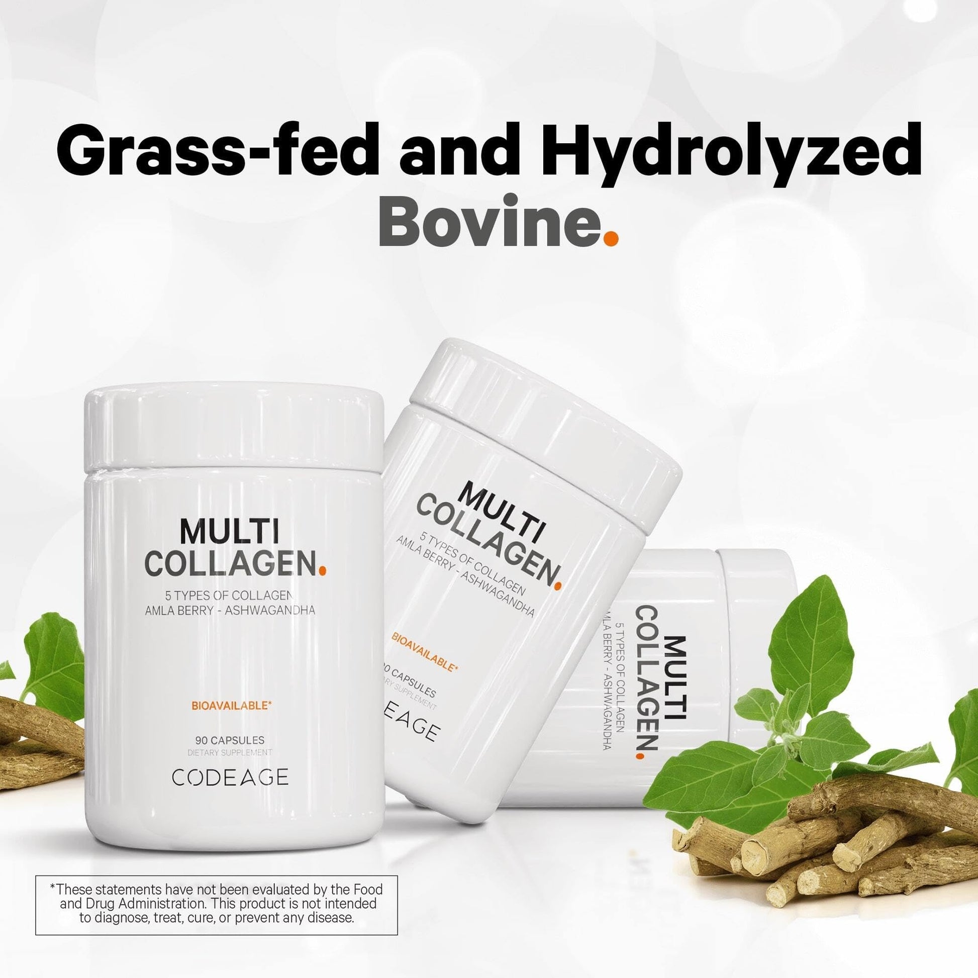 Codeage Multi Collagen Protein Capsules & Probiotics for Women Bundle | Multi Collagen Pills, Collagen Types I, II, II, V & X, 90 Count | Prebiotics & Probiotics for Women - Soy & Dairy Free, 60 Count CodeageBuy Supplements Australia