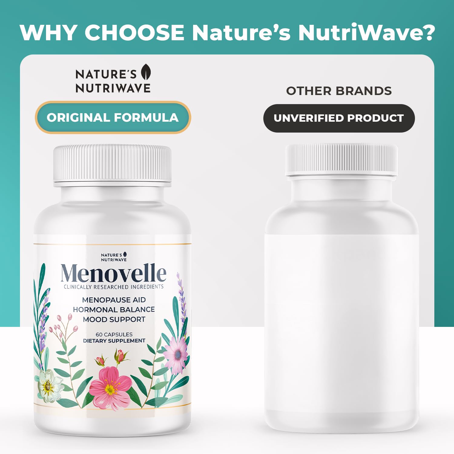 Nature’s NutriWave Menovelle Capsules for Women – Natural Daily Support Formula with Mushrooms and Botanicals – Non-GMO, Easy to Take, Made in the USA, 60 Capsules, 30 Servings, 1 Month Supply Nature’s NutriWaveBuy Supplements Australia