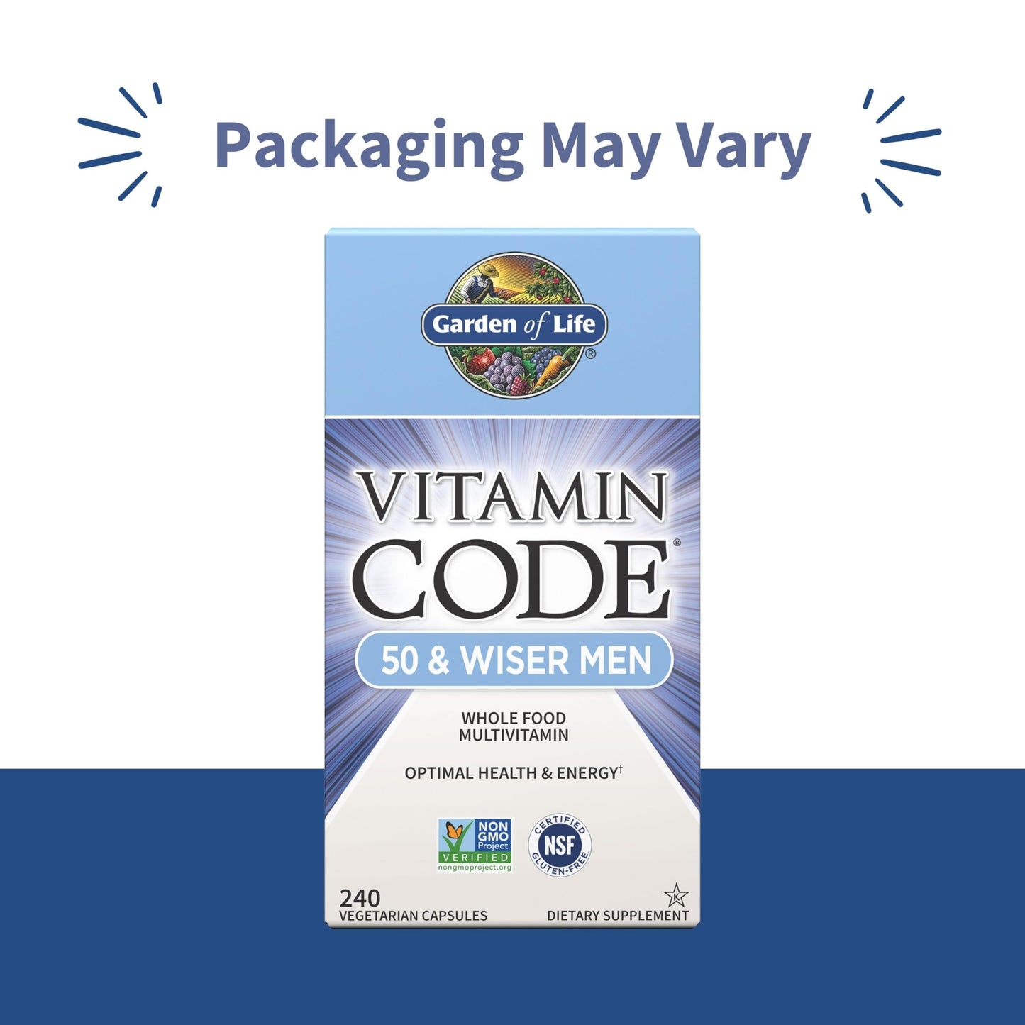 Garden of Life Multivitamin for Men - Vitamin Code 50 & Wiser Men's Raw Whole Food Vitamin Supplement with Probiotics Garden of LifeBuy Supplements Australia