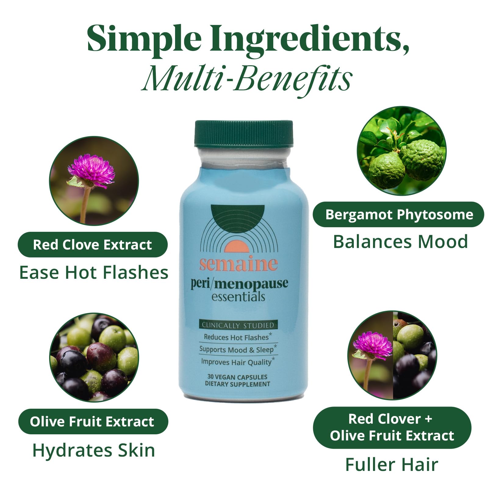 Advanced Menopause Relief Supplement for Women - Promotes Mood, Reduces Hot Flashes SemaineBuy Supplements Australia