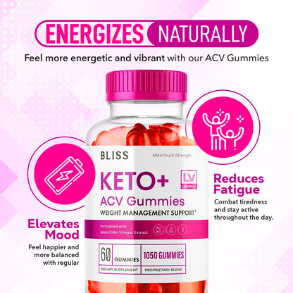 5 Pack - Bliss Keto ACV Gummies Advanced Weight Loss, Bliss ACV Active Gummies LIVORKABuy Supplements Australia