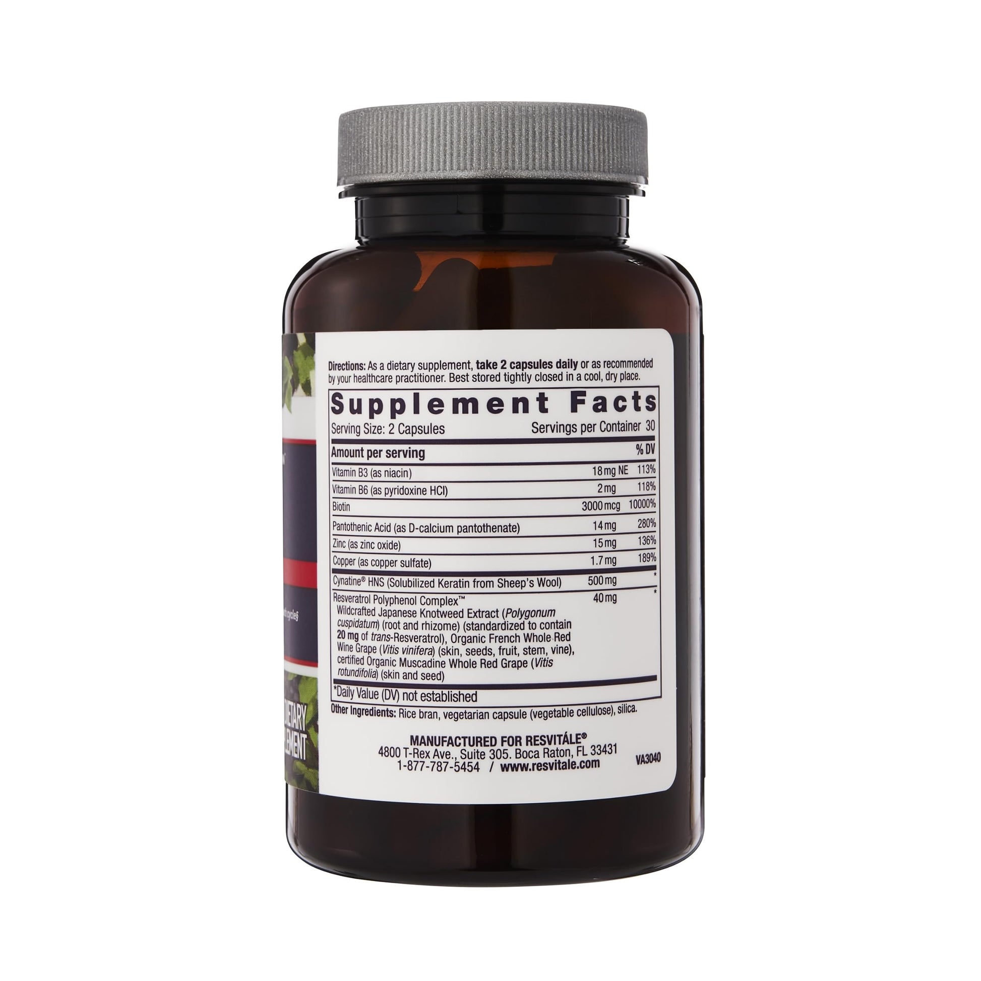 ResVitále Keratin Hair Enhance - Keratin Supplement for Hair Growth - 60 Capsules ResVitaleBuy Supplements Australia