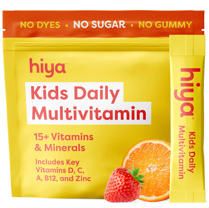 Hiya Kids Multivitamin – 15+ Essential Vitamins & Minerals with Fruits & Veggies for Ages 2+, Supports Growth, Development & Immune