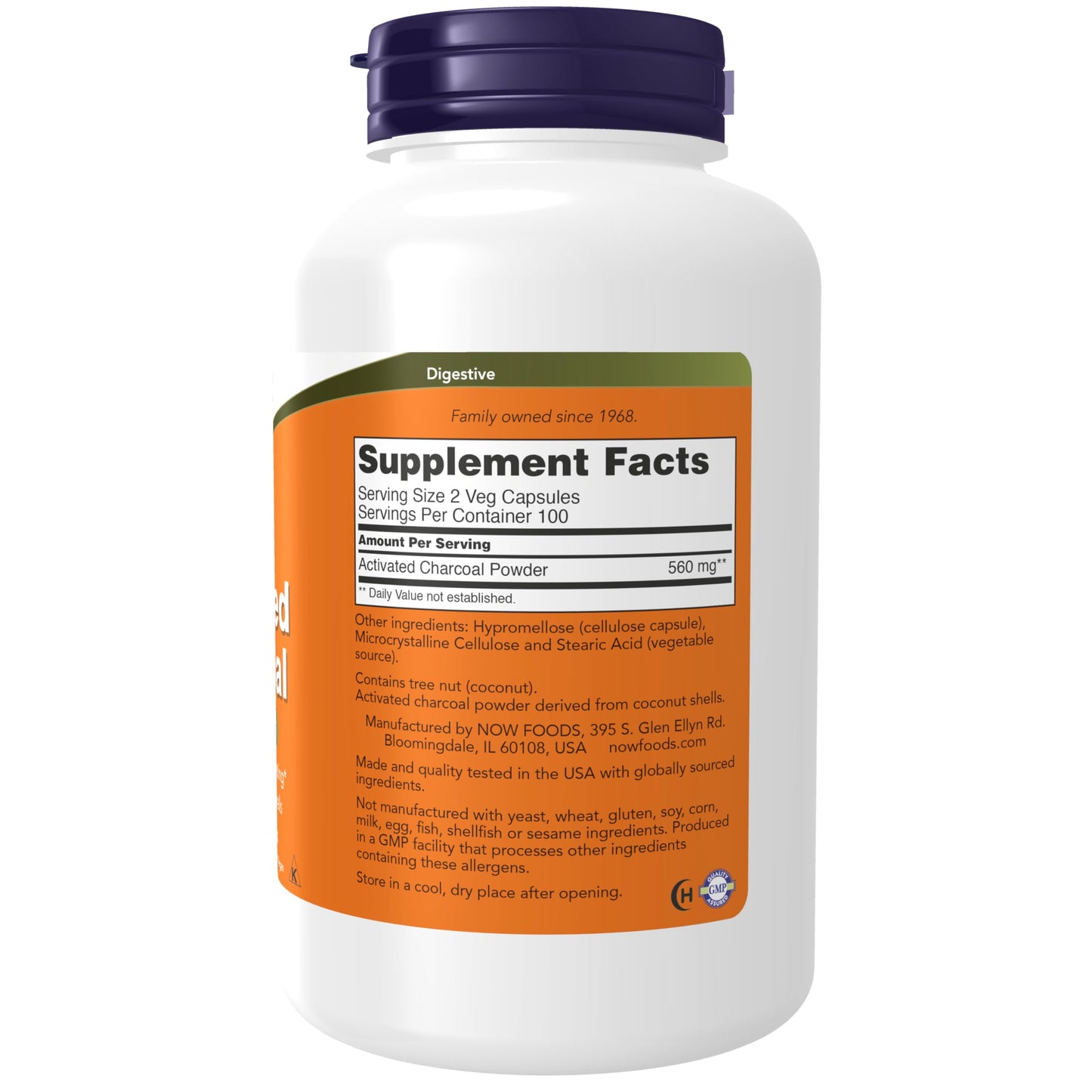 NOW Supplements, Activated Charcoal Made from Coconut Shells, Non-GMO Project Verified NOWBuy Supplements Australia