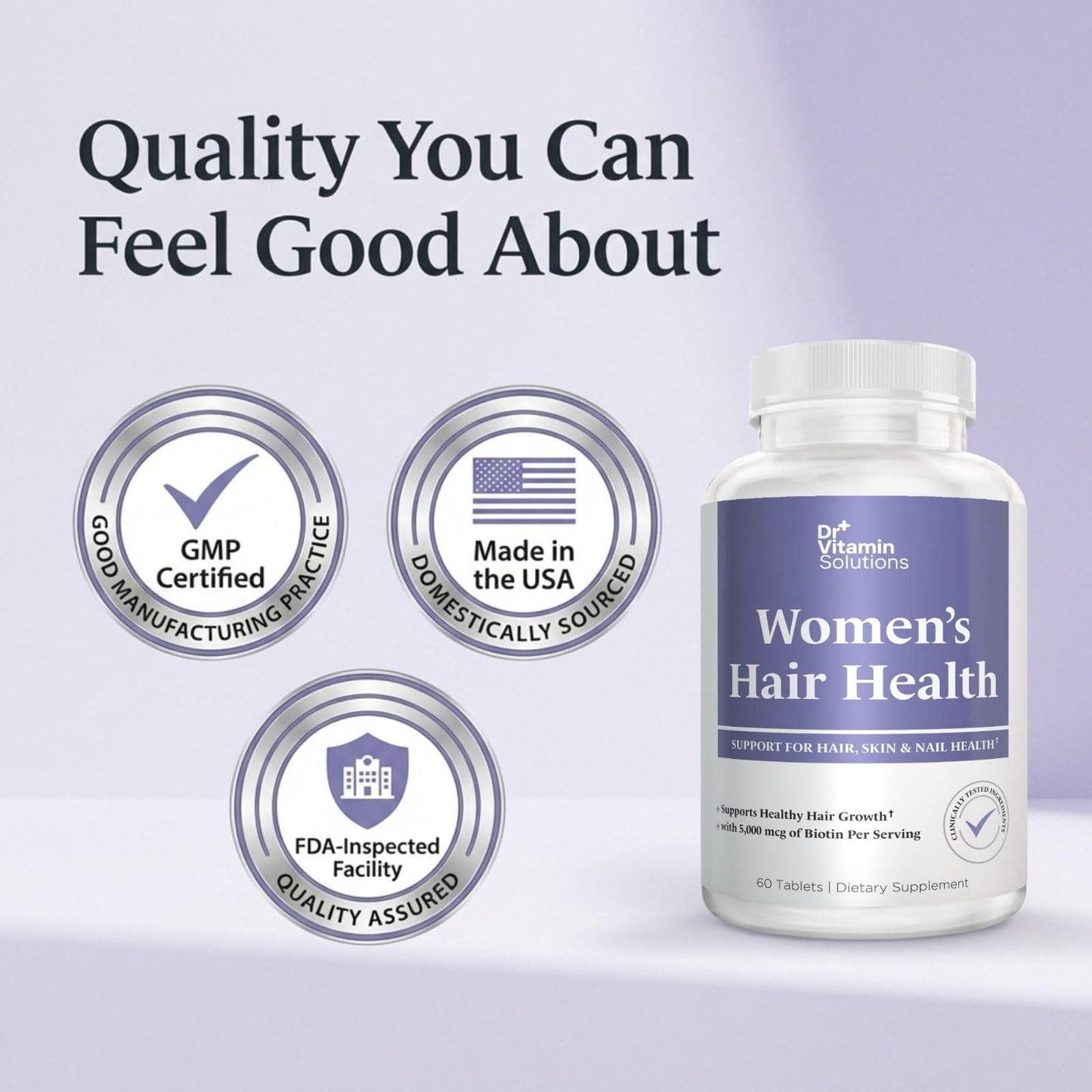 Dr Vitamin Women's Hair Health - Hair, Skin & Nails Support with Biotin & Collagen - 60 Tablets DR VITAMIN SOLUTIONSBuy Supplements Australia