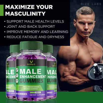 VirilPlex XL Male Performance Gummies, Premium Formula for Health and Wellbeing, VirilPlex XL for Men Gummys to Deliver Peak Performance Benefits, VirilPlexXL Gomitas (60 Gummies) rize labsBuy Supplements Australia