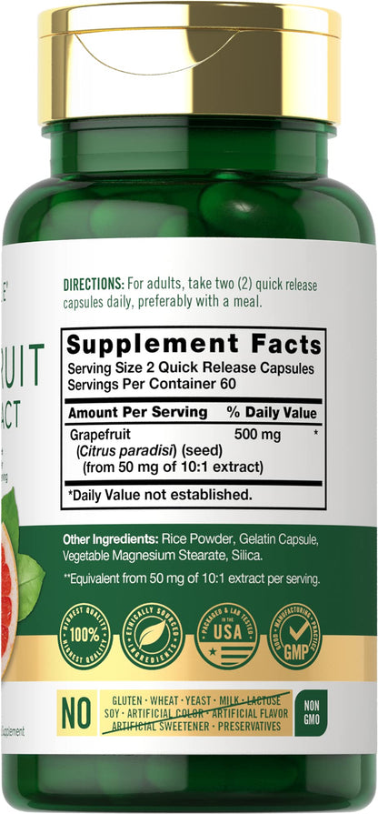 Carlyle Grapefruit Seed Extract | 500 mg 120 Capsules | Maximum Strength | Non-GMO CarlyleBuy Supplements Australia