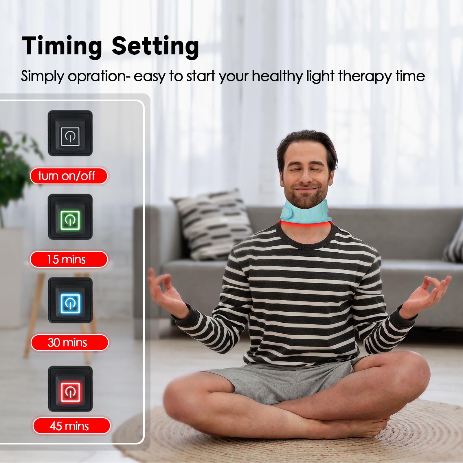 Red Light Therapy for Neck, Yasinaner Red Infrared Light Therapy Pad for Neck 660nm Red Light yasinanerBuy Supplements Australia