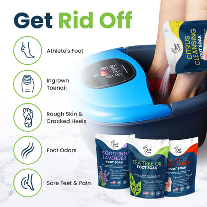 Foot Soak with Epsom Salts- Variety Pack of 4- Tea Tree Oil, Muscle Relief, Calming FOOT CUREBuy Supplements Australia