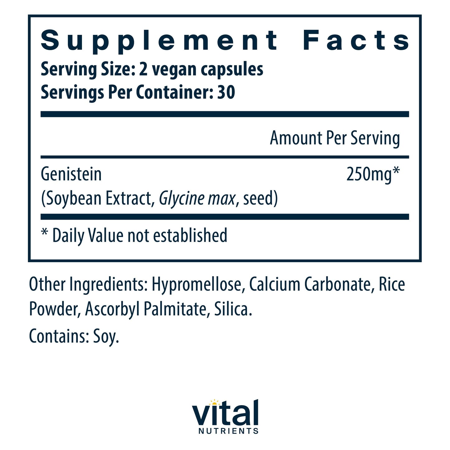 Vital Nutrients Genistein | Easily Absorbed Isoflavones for Bone Health Support Vital NutrientsBuy Supplements Australia