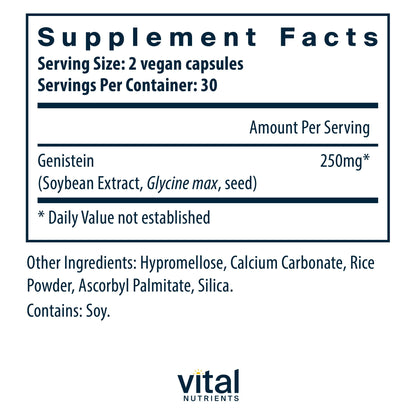 Vital Nutrients Genistein | Easily Absorbed Isoflavones for Bone Health Support Vital NutrientsBuy Supplements Australia