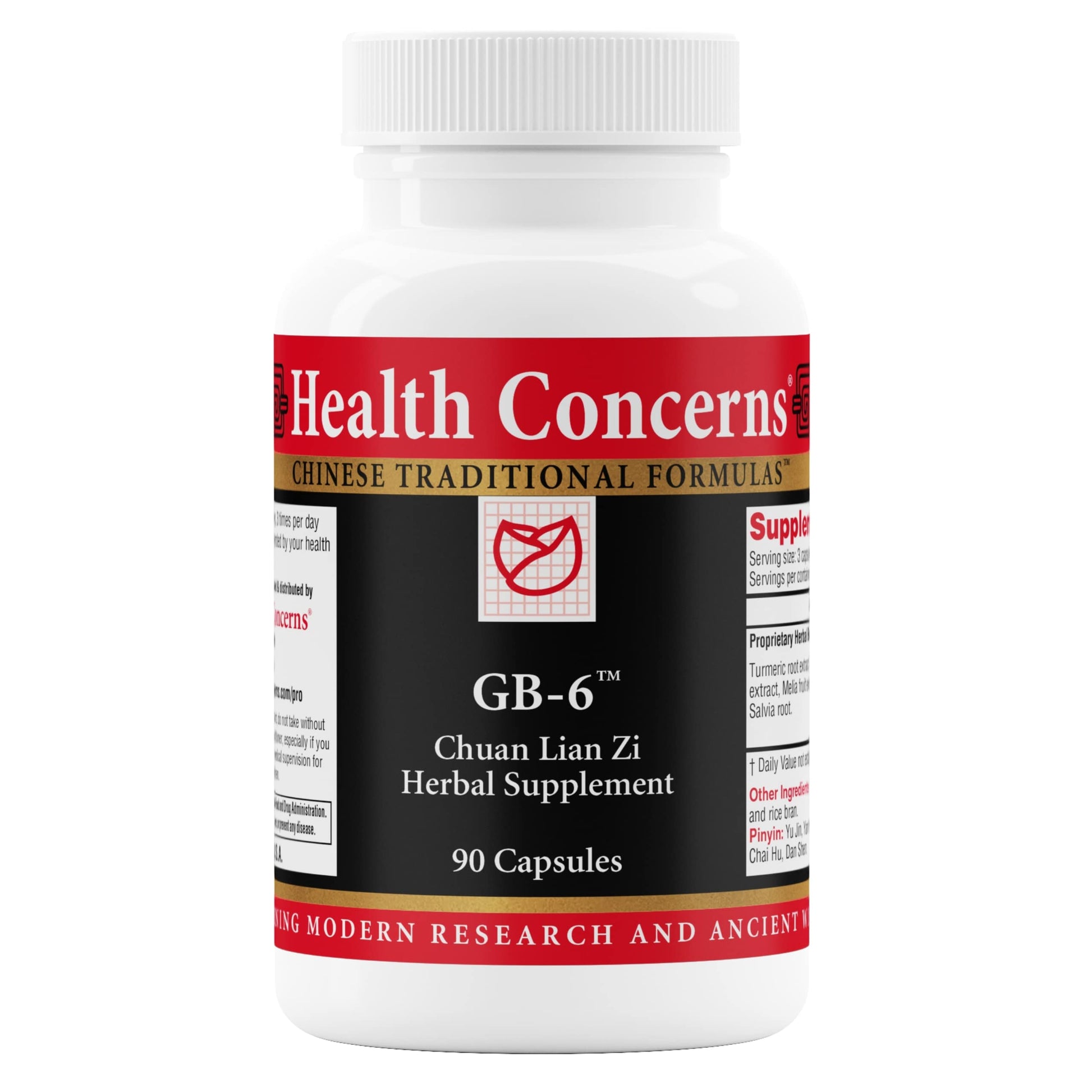 Health Concerns GB-6 – Gallbladder Support Supplement – Chuan Lian Zi Herbal Formula – Natural Gallstone Support – Bupleurum, Turmeric, Dandelion Root Extracts– Chinese Herbal Capsules – 90 Capsules Health ConcernsBuy Supplements Australia