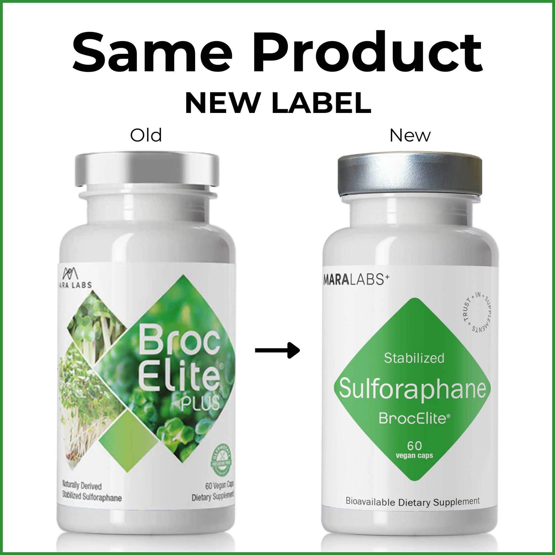 BrocElite Mara Labs Plus | Stabilized Broccoli Sulforaphane Supplement | Glyphosate Residue Free Certified – Third-Party Tested | 60 Vegan Capsules BrocEliteBuy Supplements Australia