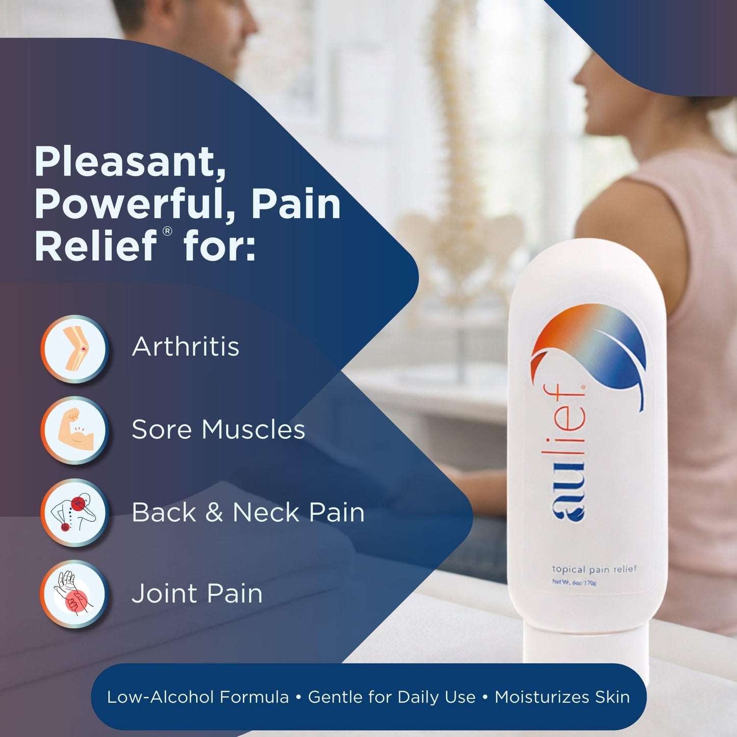 China-Gel Aulief Pain Relief Cream Arthritis & Muscle Rub for Sore Muscles & Joint Pain, Neck, Knee & Back Aches, Premium Mint Green Topical Gel, 6 oz Tottle China-GelBuy Supplements Australia