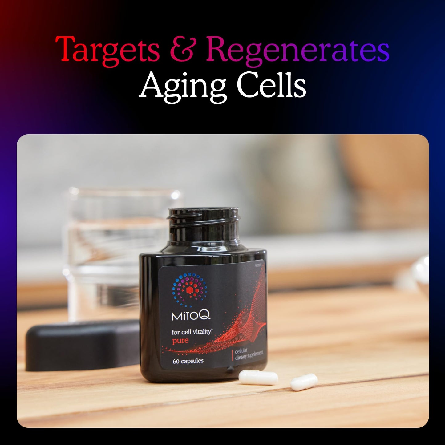 MitoQ Pure Advanced Mitochondria Supplement Superior Bioavailability to CoQ10 | Reduces Free Radical Damage for Healthy Aging, Metabolism, Heart Health, Energy, Strength & Mobility MitoQBuy Supplements Australia