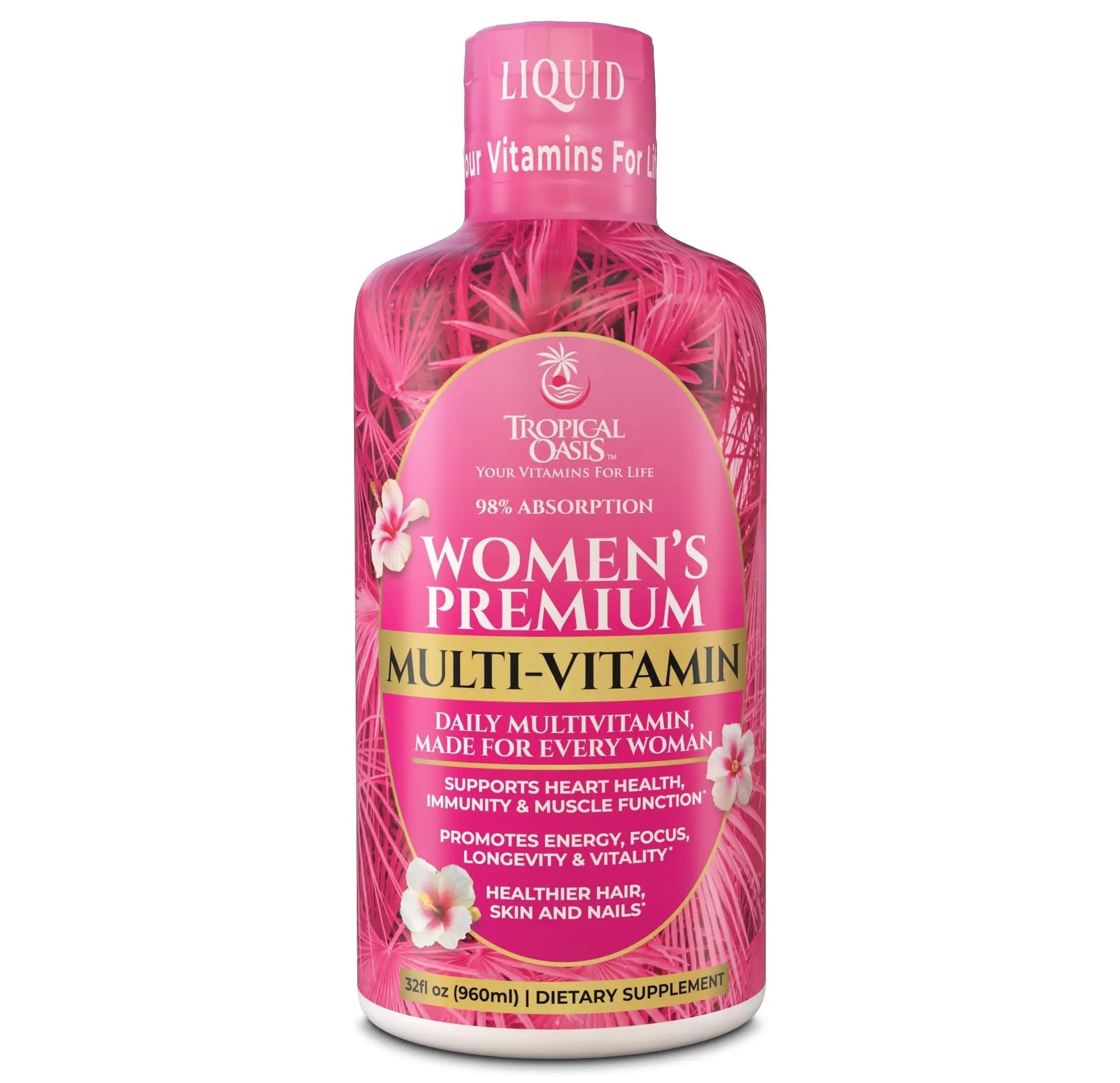 Premium Liquid Multivitamin for Women | Sugar Free Women’s Multivitamin | 100+ Vitamins, Minerals Tropical OasisBuy Supplements Australia