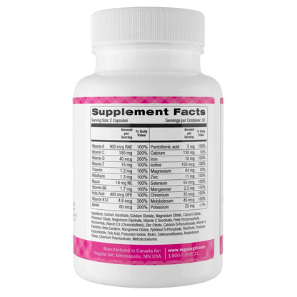 Regular Girl, Women's Multivitamin, 60 Capsules Regular GirlBuy Supplements Australia
