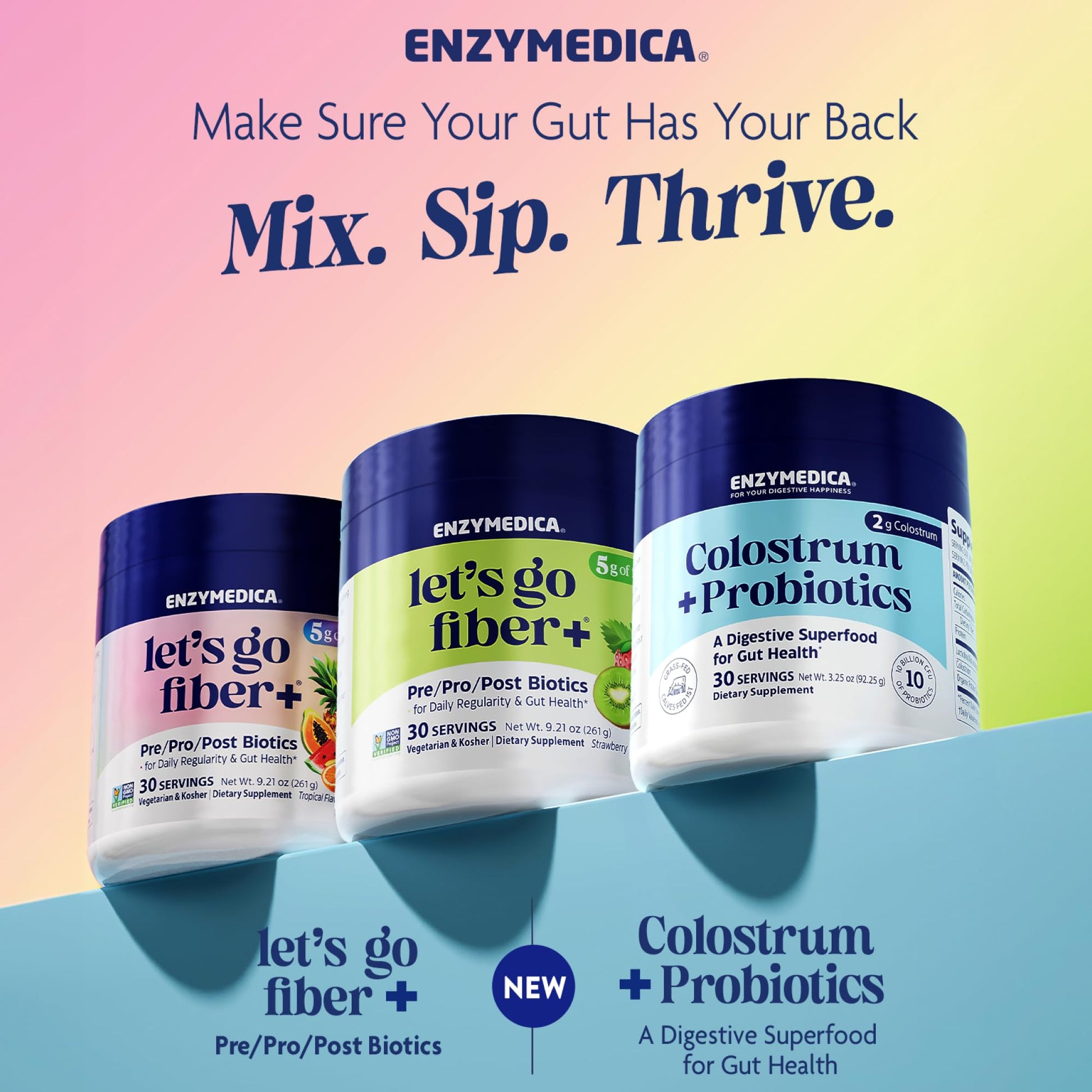 Enzymedica Colostrum + Probiotics Powder Supplement - Grass Fed Bovine Colostrum for Women & Men, Peptide & Lactoferrin Support, Promotes Hair, Skin, Nails, Immune & Gut Health, Gluten Free - 3.25 oz EnzymedicaBuy Supplements Australia