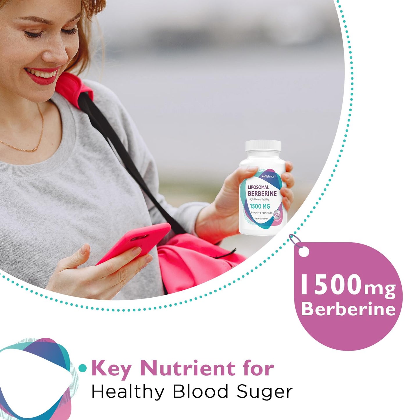 Liposomal Berberine Supplement 1500mg - High Bioavailability Berberine HCL Capsules KoNefancyBuy Supplements Australia