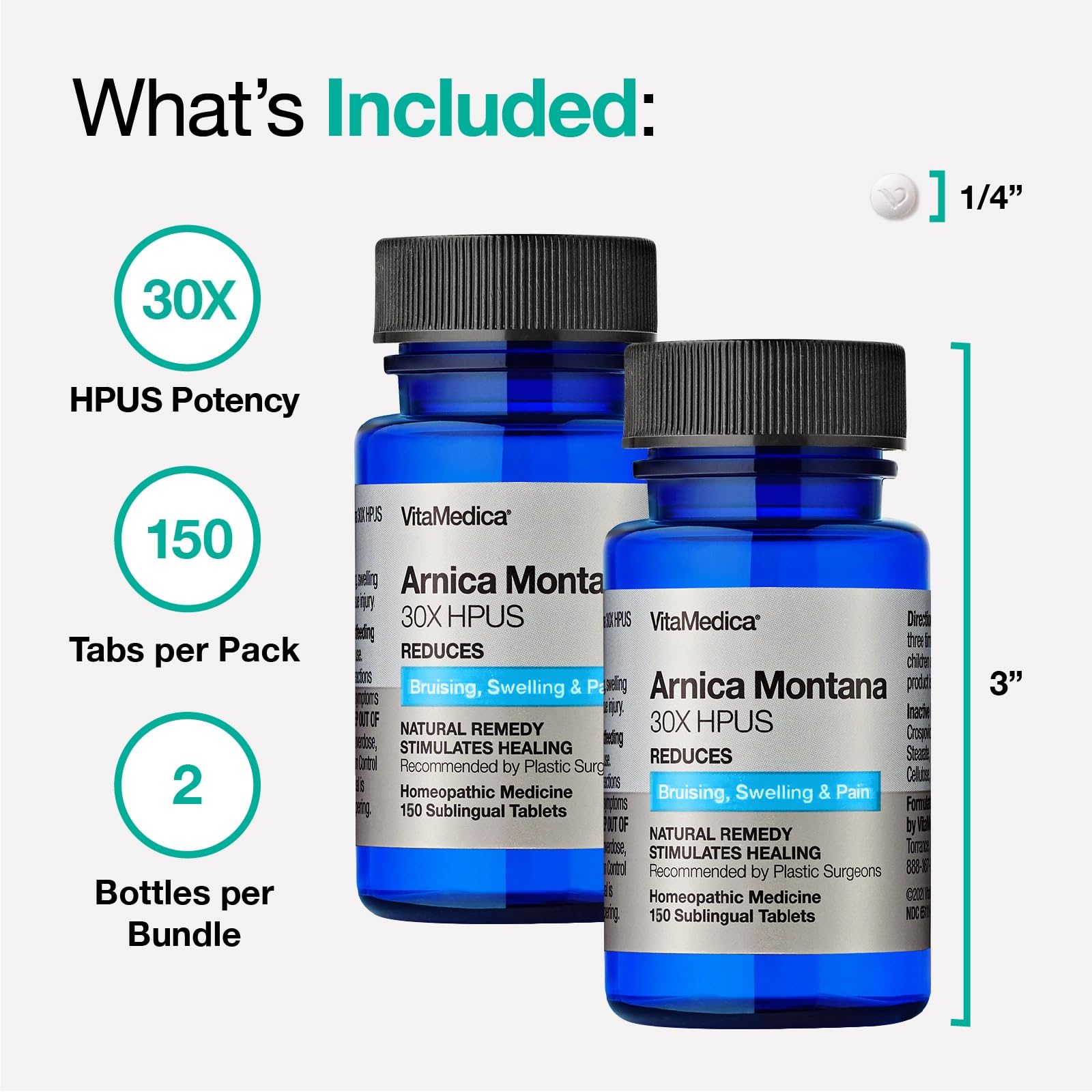 VitaMedica Arnica Montana 30X Homeopathic Tablets for Bruising Pain and Swelling | Plant Based Formula VitaMedicaBuy Supplements Australia