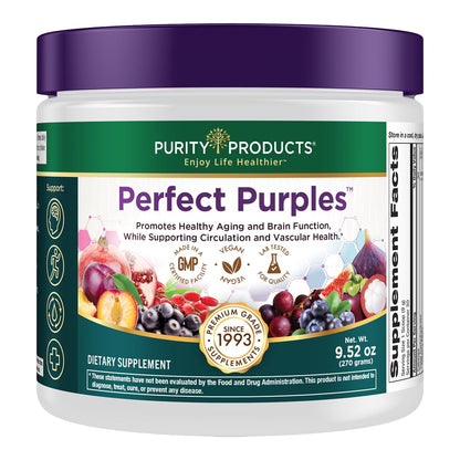 Purity Products Perfect Purples Powder Phytonutrient Rich, Healthy Aging Super Formula - Support Total Body Health - High ORAC Power - P40p Pomegranate Extract w/ 40% Punicosides - 30 Day Supply Purity ProductsBuy Supplements Australia