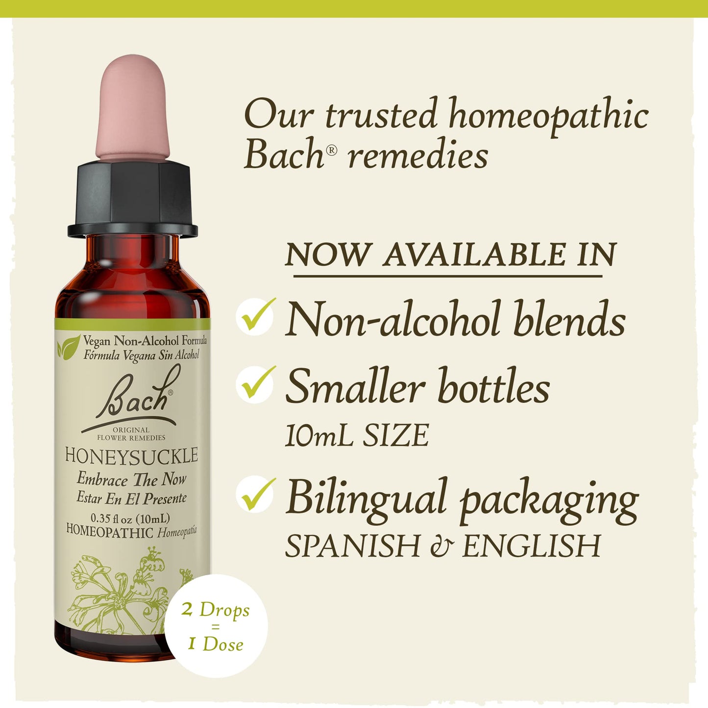 Bach Original Flower Remedies, Honeysuckle for Embracing The Now (Non-Alcohol Formula) BachBuy Supplements Australia