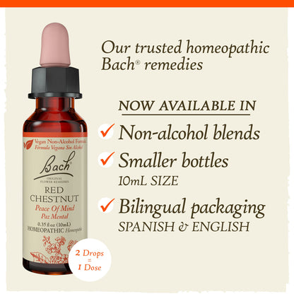 Bach Original Flower Remedies, Red Chestnut for Peace of Mind (Non-Alcohol Formula) BachBuy Supplements Australia