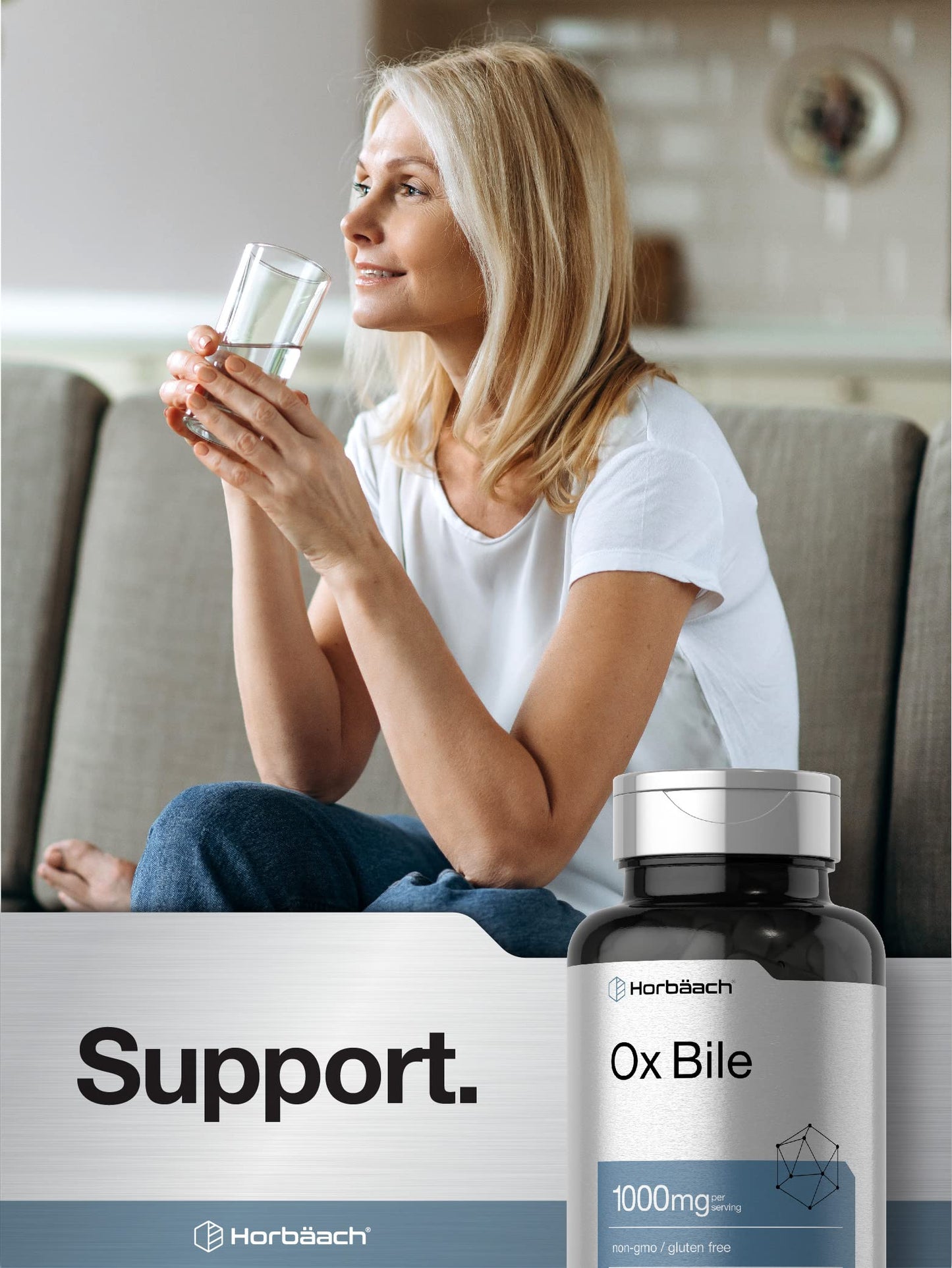 Ox Bile 1000 mg 100 Capsules | Digestive Enzymes Supplement | Non-GMO & Gluten Free HorbäachBuy Supplements Australia