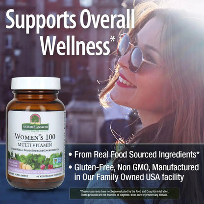 Nature's Answer Women's 100, Multivitamin, 60 Vegetarian Capsules Nature's Answer