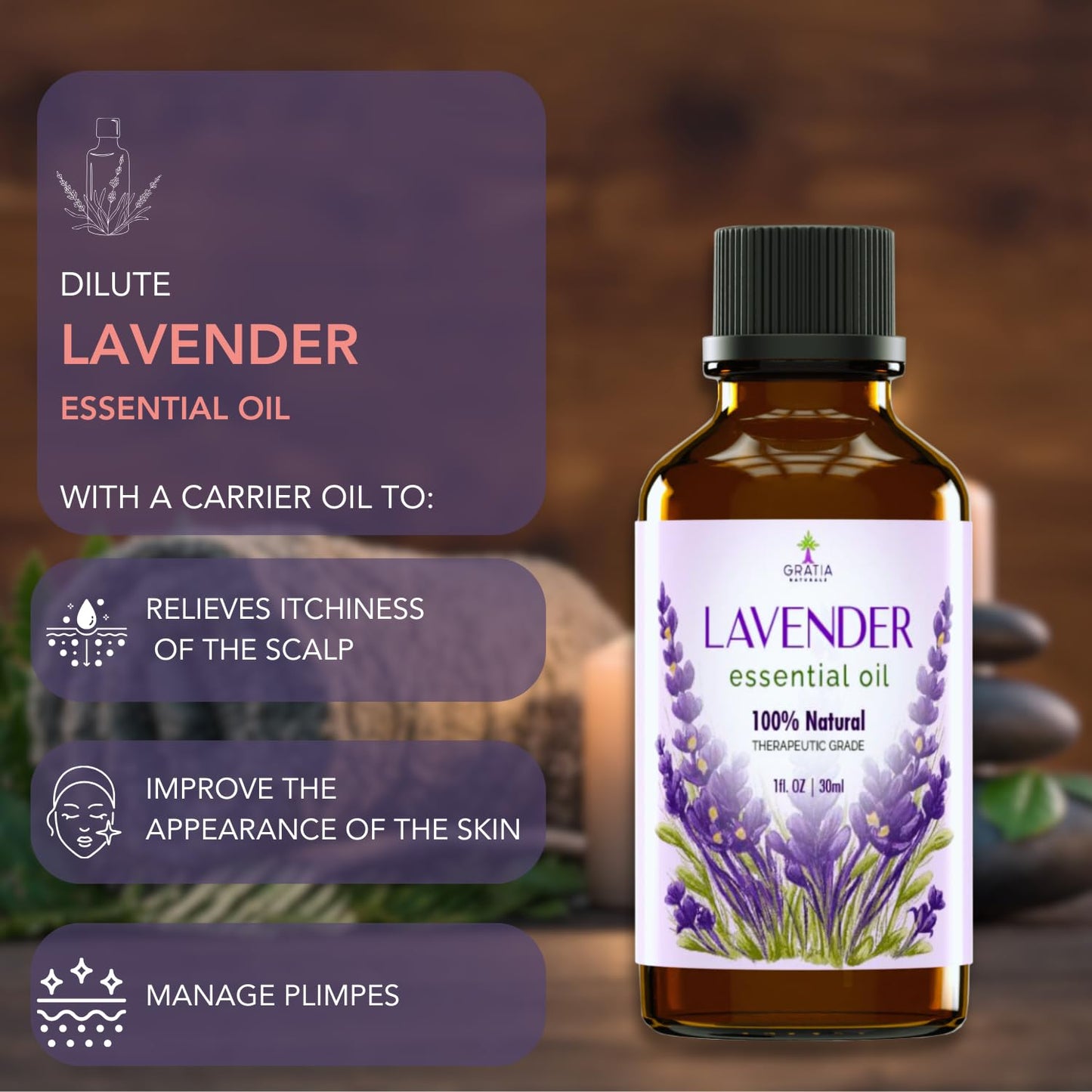 Gratia Naturals Lavender Essential Oil - 100% Pure and Natural … GRATIA NATURALSBuy Supplements Australia