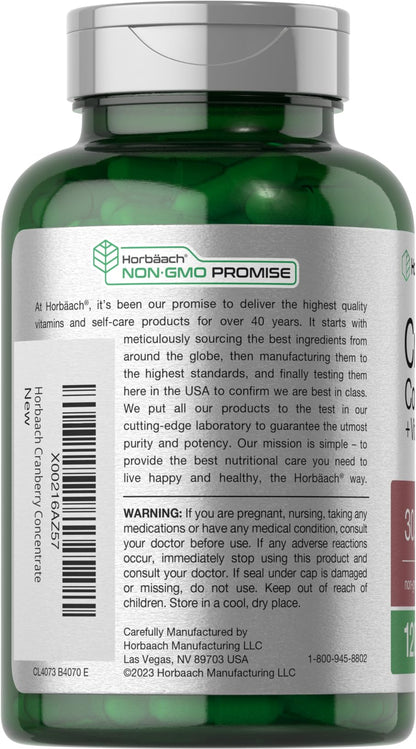 Cranberry Concentrate Extract Pills + Vitamin C | 30,000mg | 120 Capsules | Triple Strength HorbäachBuy Supplements Australia