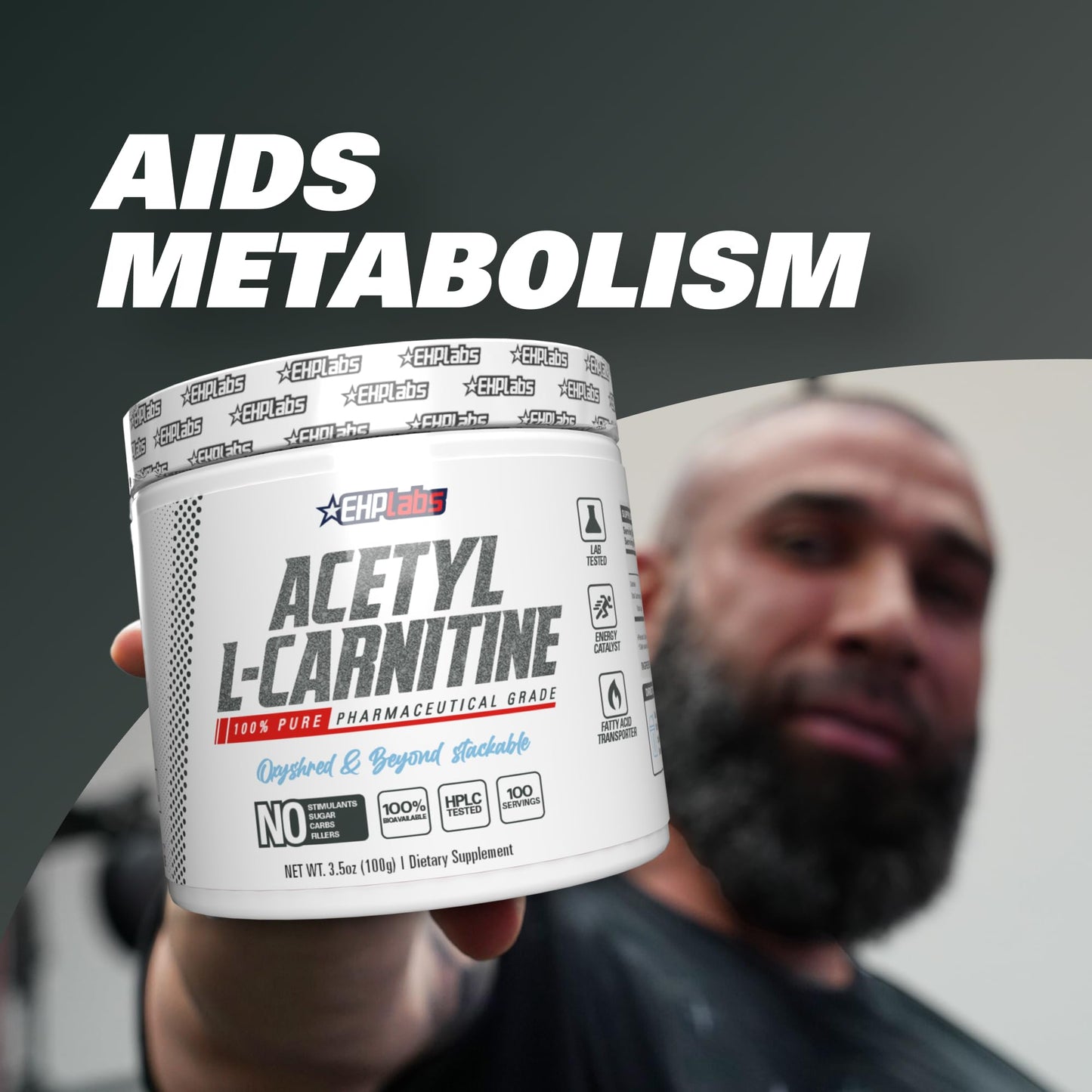 EHP Labs Acetyl L Carnitine Powder, Supports Natural Energy Production, Supports Metabolism EHP LabsBuy Supplements Australia