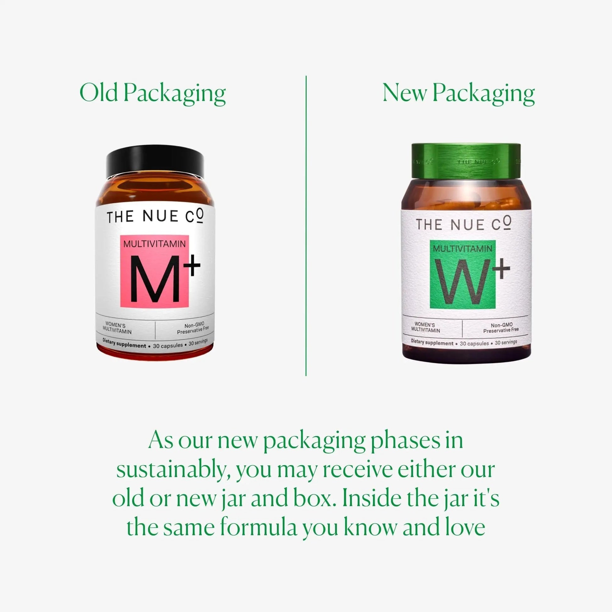 The Nue Co. Women's MULTIVITAMIN Supplement- Supports Energy, Immunity, Focus, Vegan, Gluten Free, 30 Capsules The Nue Co