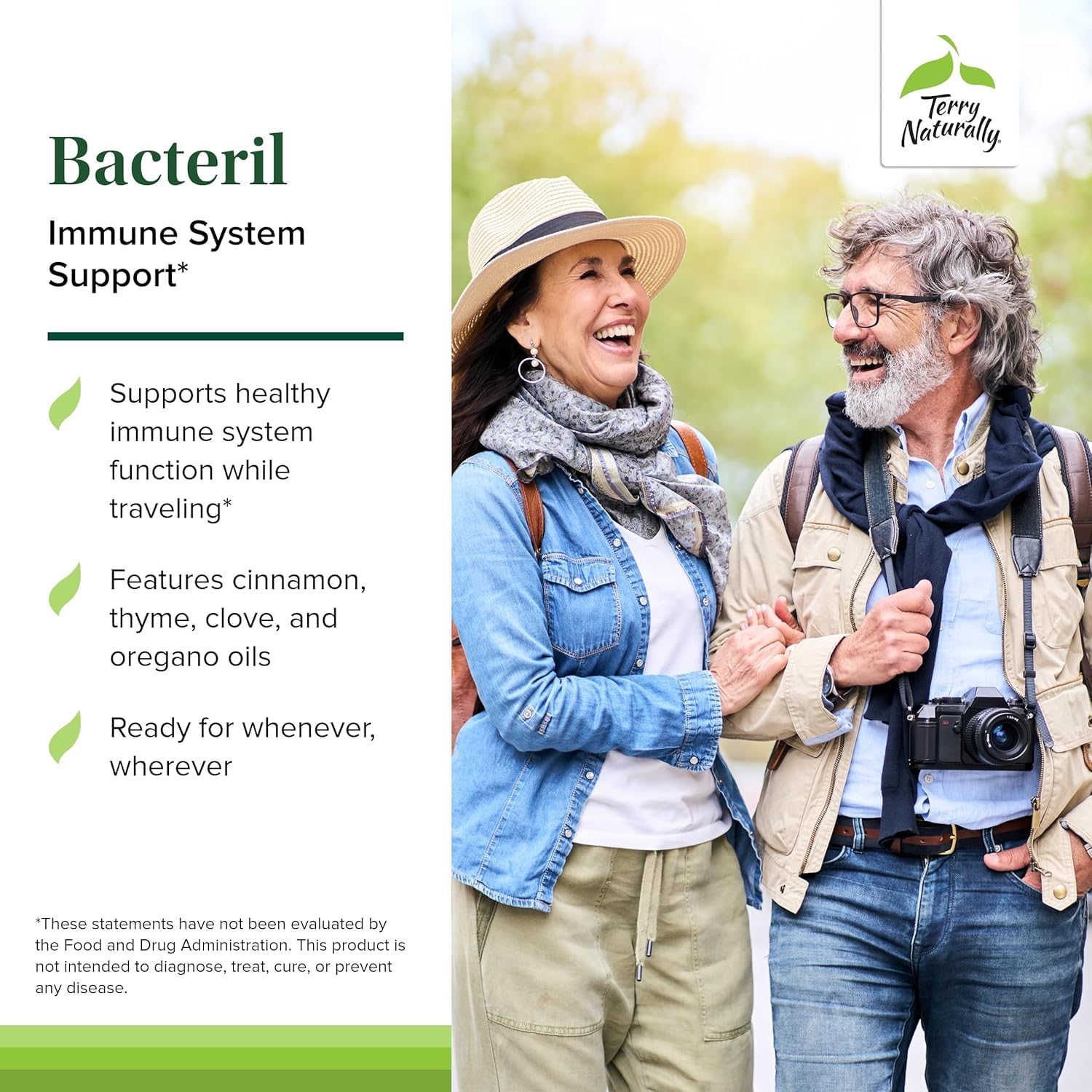 Terry Naturally Bacteril - Intestinal Support Supplement with Clove, Cinnamon, Thyme & Oregano - Immune Support Supplement with Antioxidant Support - Intestinal Support - 30 Softgels Terry NaturallyBuy Supplements Australia