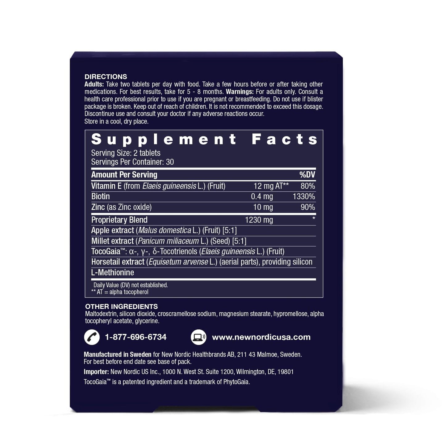 NEW NORDIC Hair & Eye Support Tablets Bundle, Hair GRO Natural Hair Growth and Blue Berry Eye Vitamin Supplements NEW NORDICBuy Supplements Australia