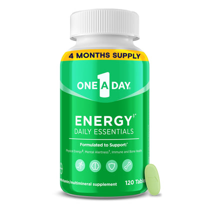 One A Day Energy Daily Essentials Multivitamin, Energy Supplement to Support Mental Alertness and Immune Health with Vitamins A C, D, E, Zinc and Caffeine, 120 Count ONE A DAYBuy Supplements Australia