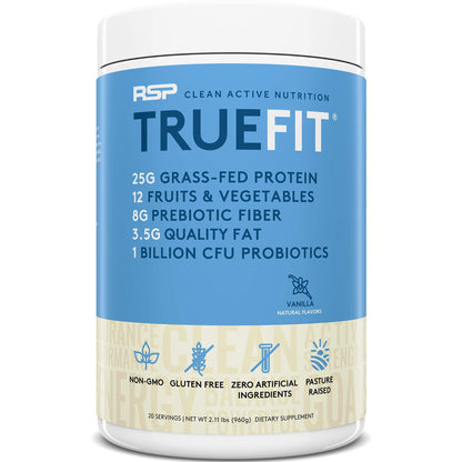 RSP NUTRITION TrueFit Protein Powder (Vanilla 2 LB) with AminoLean Pre Workout Energy (Pink Lemonade 30 Servings)