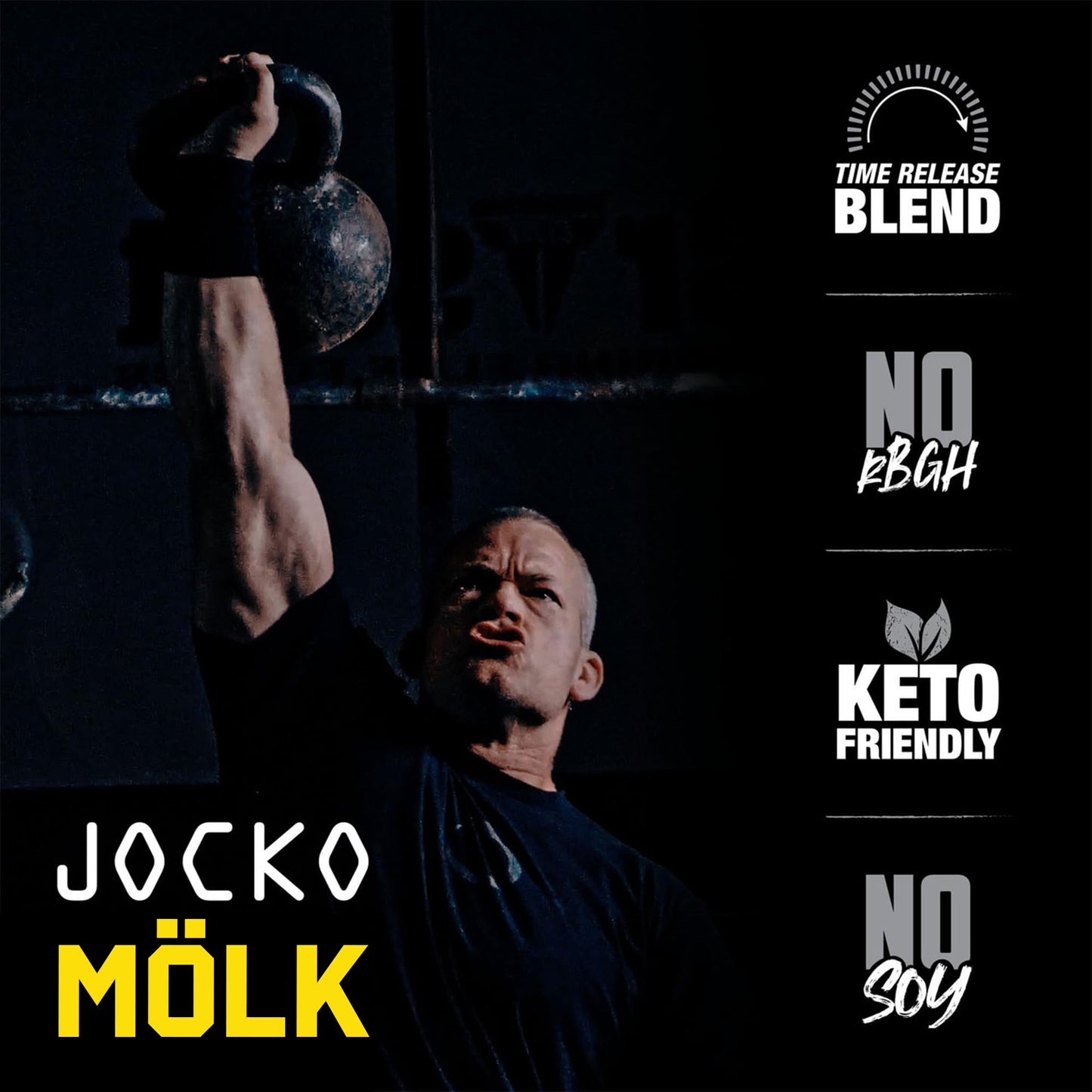 Jocko Mölk Whey Protein Powder (Banana Cream) - Keto, Probiotics, Grass Fed, Digestive Jocko FuelBuy Supplements Australia
