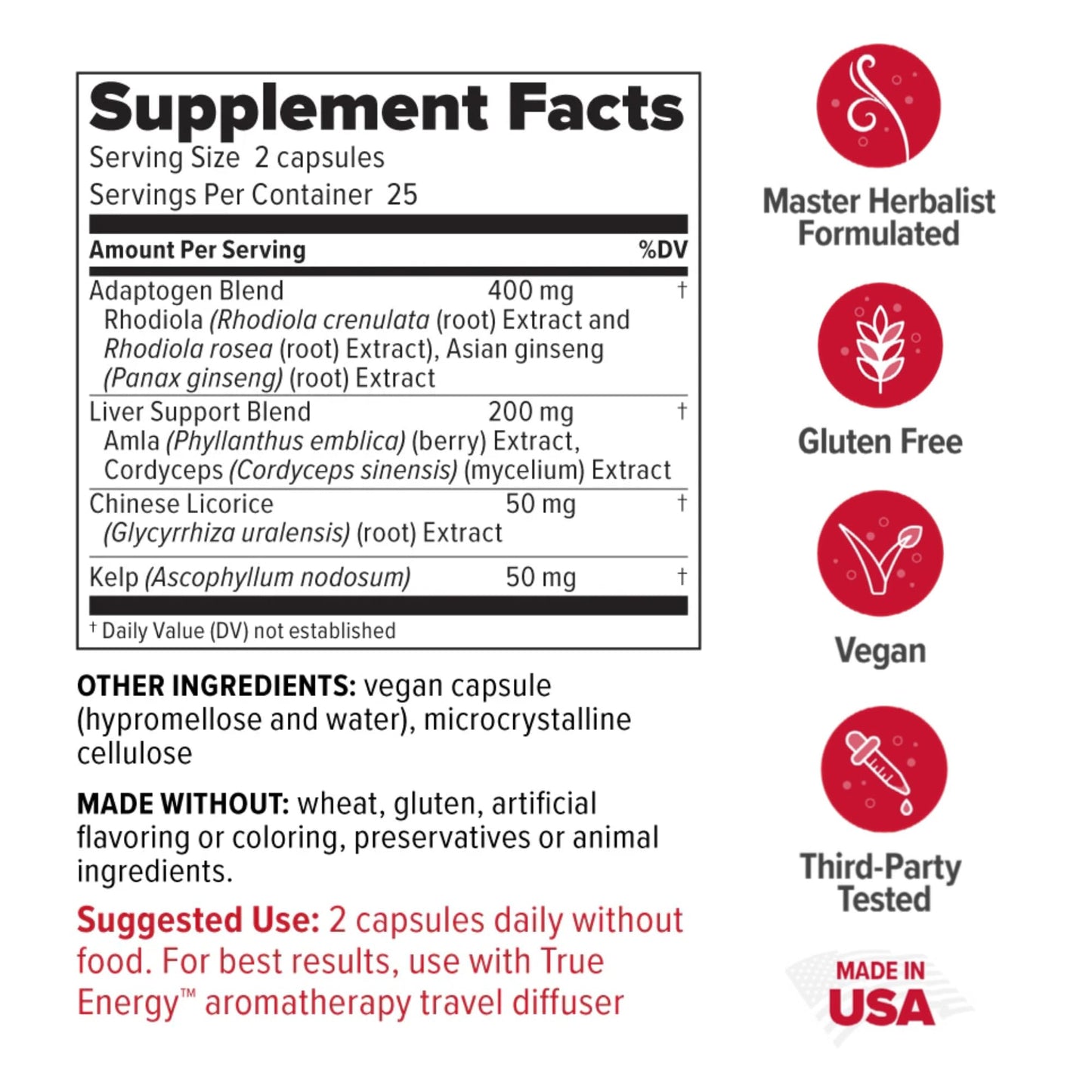 Redd Remedies, True Energy, Supports Energy Production and Stamina, 50 Vegan Capsules Redd RemediesBuy Supplements Australia