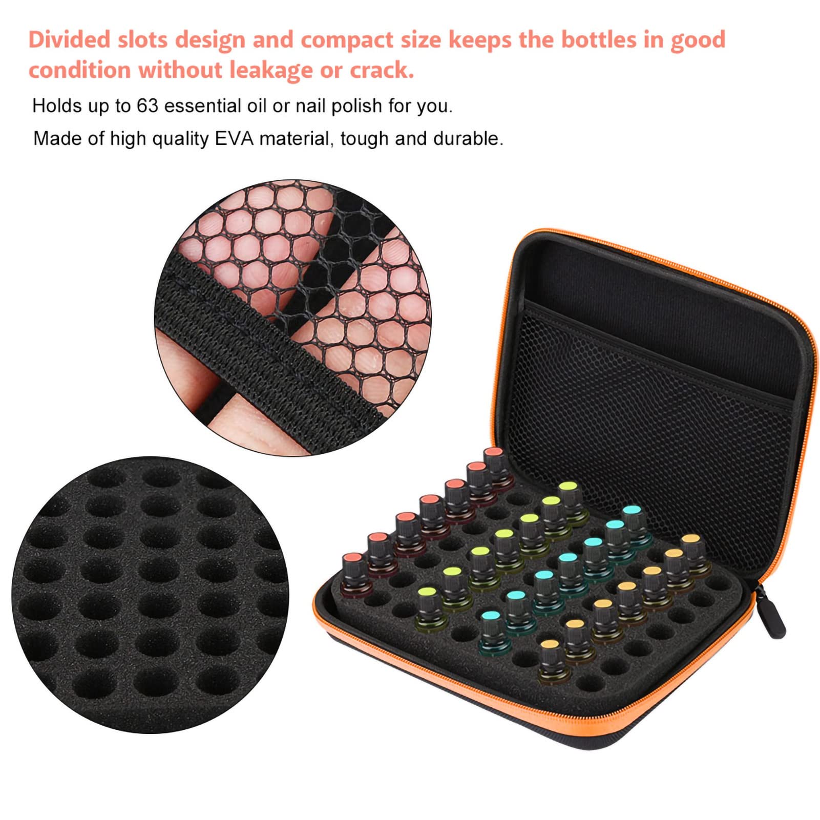Essential Oil Storage Holder Organizer Carrying Case, Essential Oils Box Holds 63 Bottles GOTOTOPBuy Supplements Australia