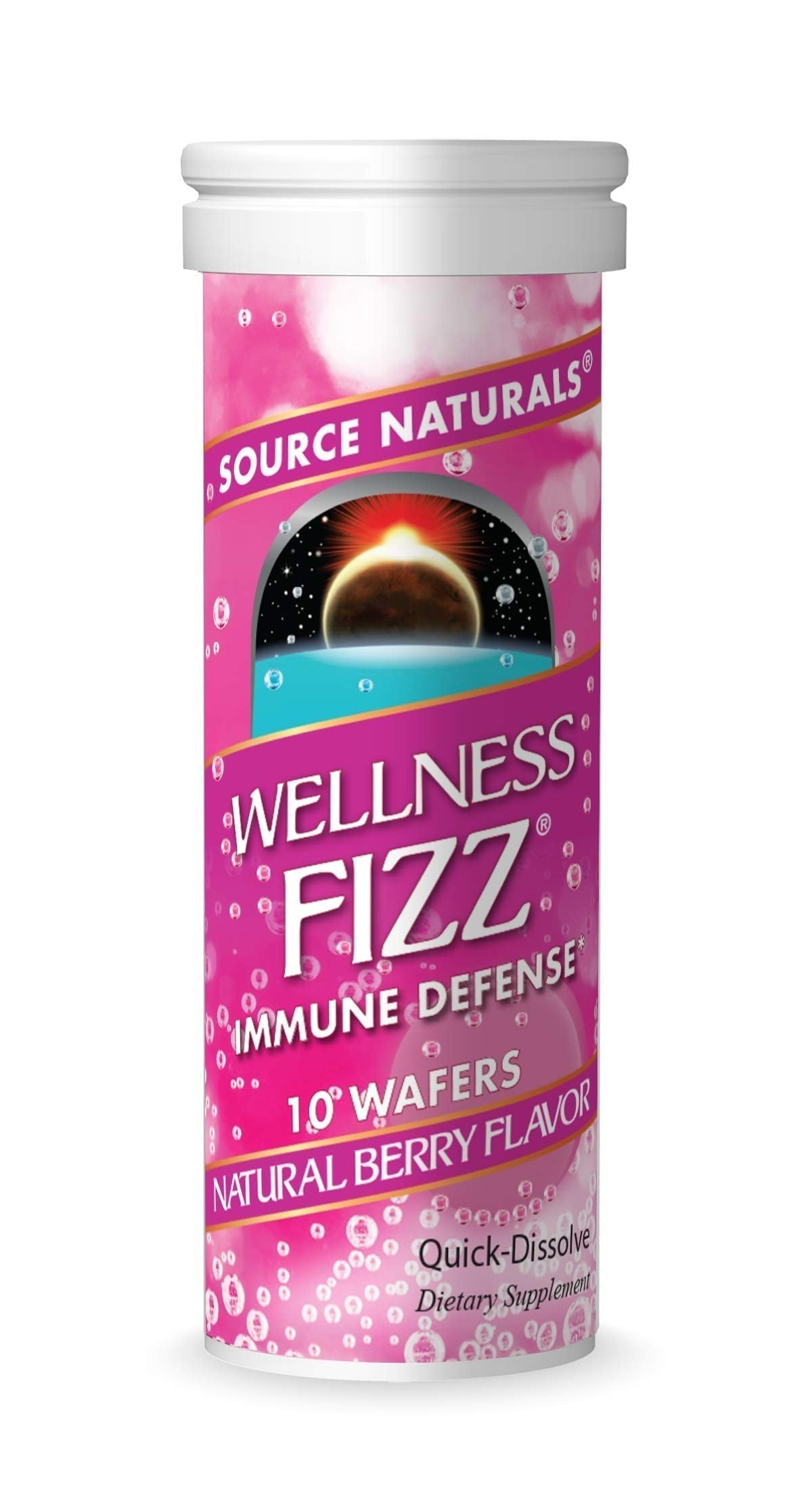 Source Naturals Wellness Fizz, Natural Berry Flavor - 10 Wafers Source NaturalsBuy Supplements Australia