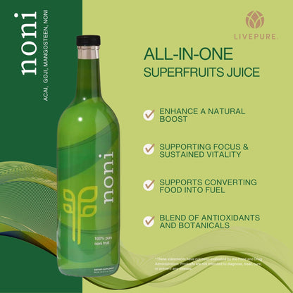 PURE Noni (750ml) - Tropical Tradition for Immune Support and Healthy Living Morinda Citrifolia - No Additives, No Fillers. Unleash The Antioxidant Power, Minerals, and Vitamins of Noni. PUREBuy Supplements Australia