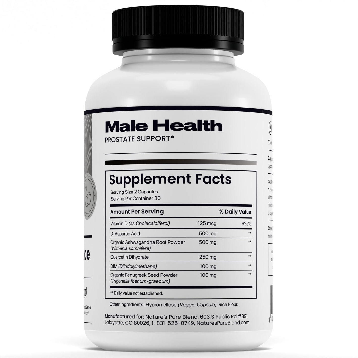 Nature's Pure Blend Peak Performance – Testosterone Supplement for Men with D-Aspartic Acid, Ashwagandha & DIM – Mens Prostate Health Support, Muscle Strength & Energy – Prostate Supplement Nature's Pure BlendBuy Supplements Australia