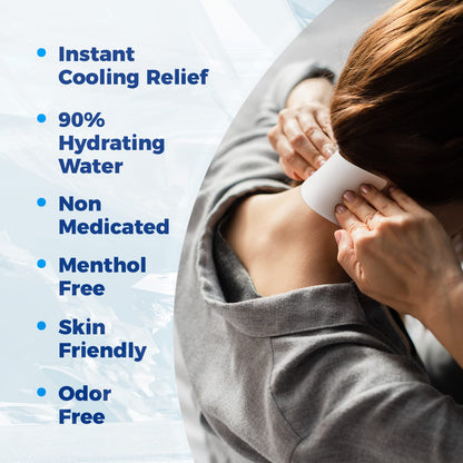 Medagel Migraine Relief Patch, Cooling Patches for Migraine, Fever, Hormone, & Headaches, Mess & Odor-Free Hydrogel Cooling, Made in The USA, 1 Pack (4 x Patches) White MedagelBuy Supplements Australia